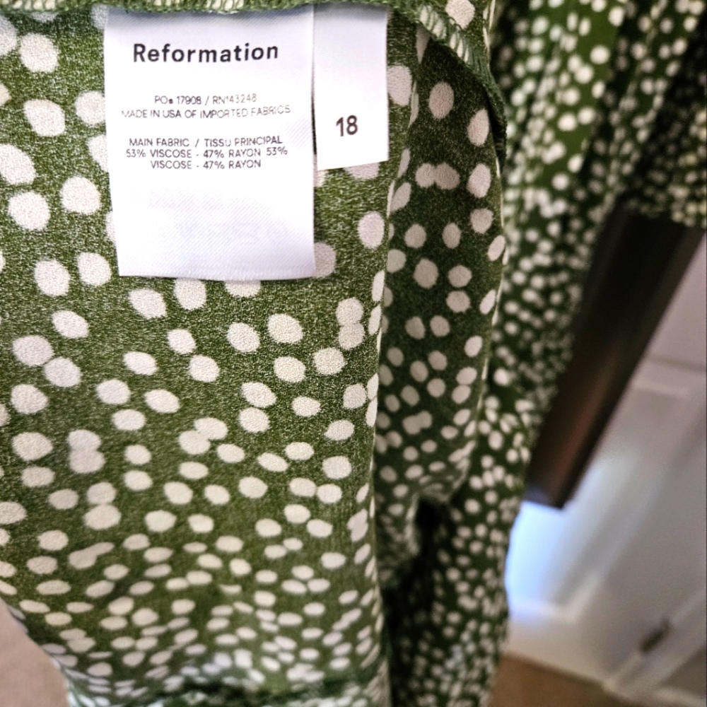 Reformation Sigmund Dress Size 18 - Picture 6 of 6